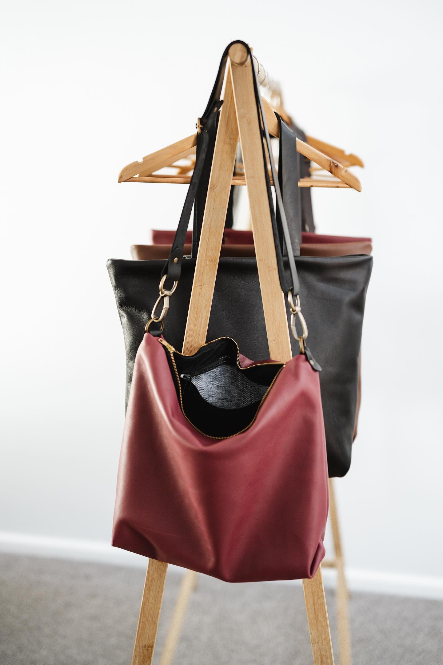 Cherry Leather Carryall