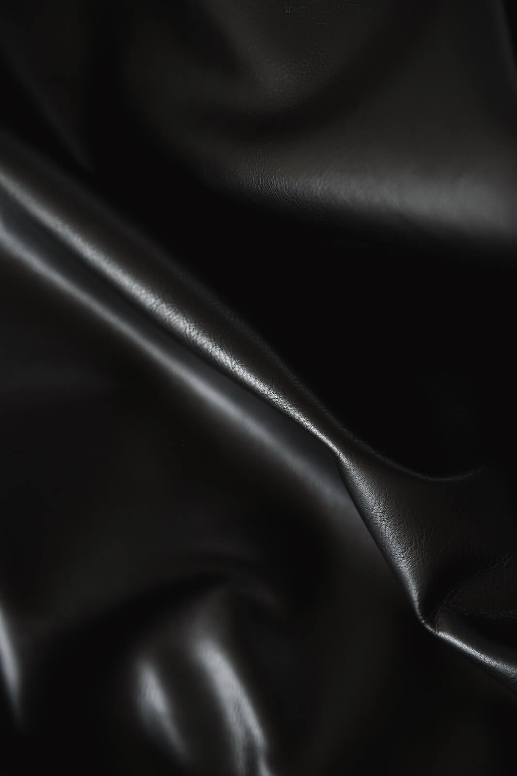 Textural swatch of Ella Jackson black leather