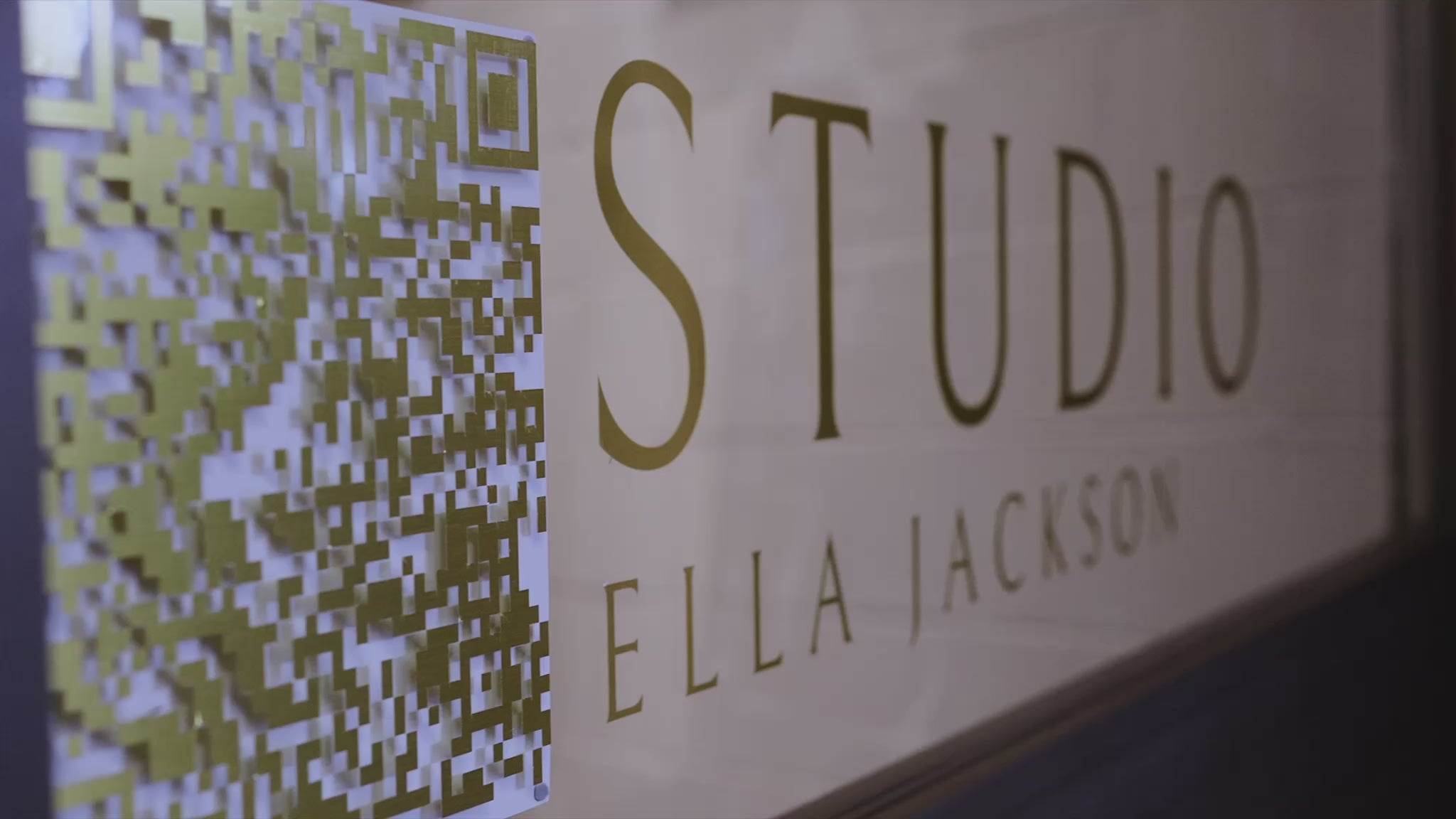 Load video: Inside STUDIO Ella Jackson, a Tasmanian leather studio and gallery space, showing handmade leather bags, workbench, sewing equipment, and the making environment